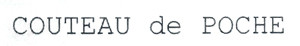 Couteau de Poche Logo