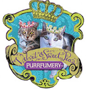 Velvet & Sweet Peaâ€™s Purrfumery Logo